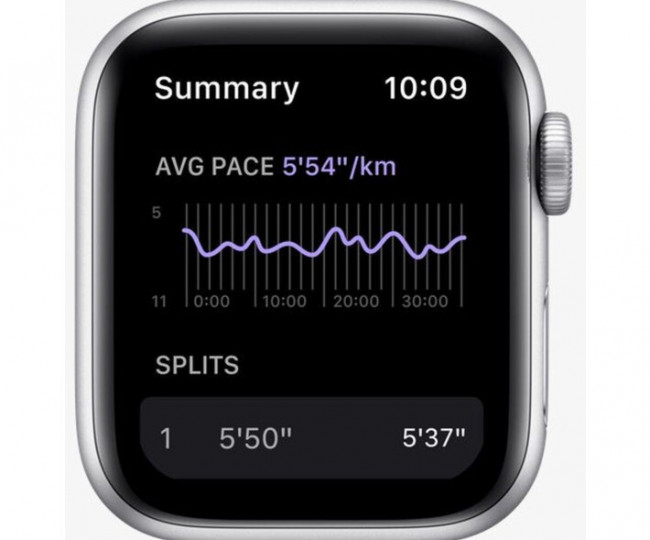 Apple Watch Nike SE GPS 44mm Silver Aluminium Case with Pure Platinum/Black Nike Sport Band (MKQ73) 